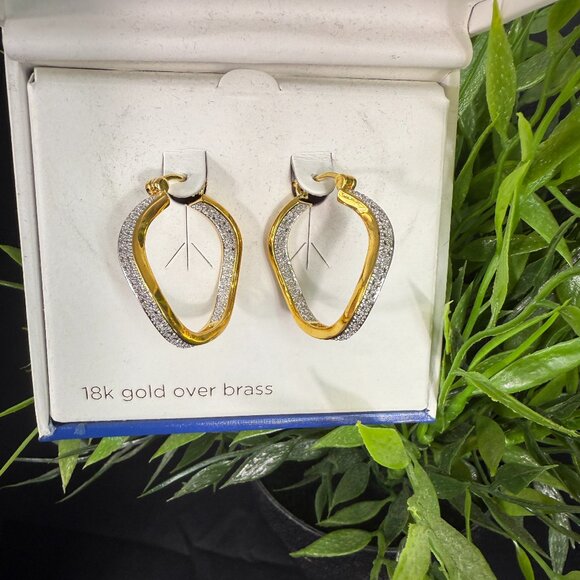 Classic Treasure Gold 18k Plated Earrings - Picture 1 of 3